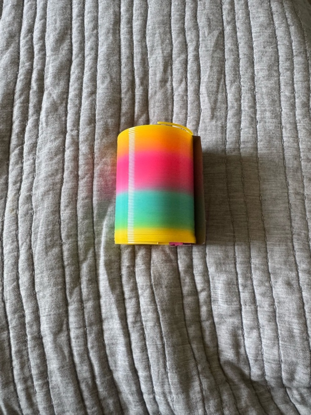Rainbow Coil Spring Toy - Bright Yellow Pink Teal